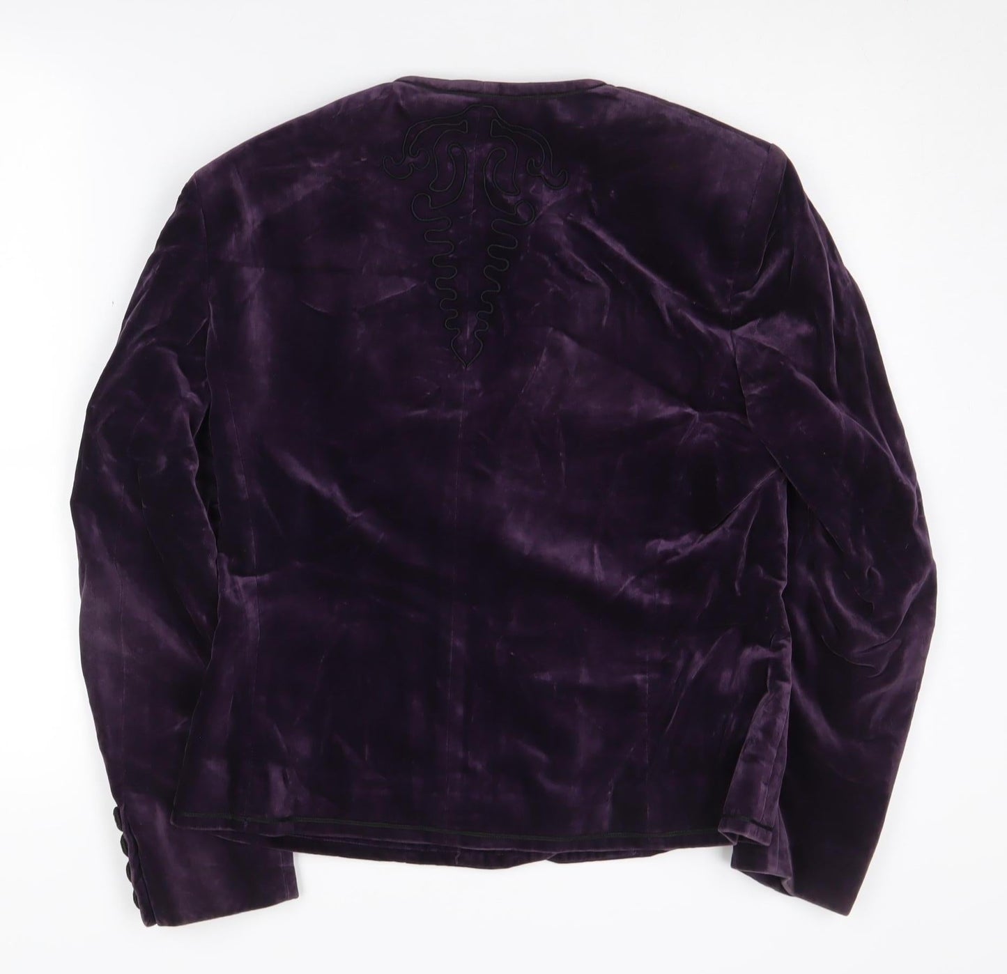 Jaeger Women's Purple Velvet Blazer Size 12