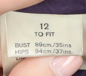 Jaeger Women's Purple Velvet Blazer Size 12