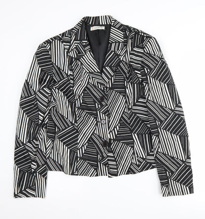 Kaleidoscope Women's Black Geometric Suit Jacket - Size 16