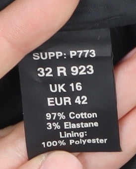 Kaleidoscope Women's Black Geometric Suit Jacket - Size 16