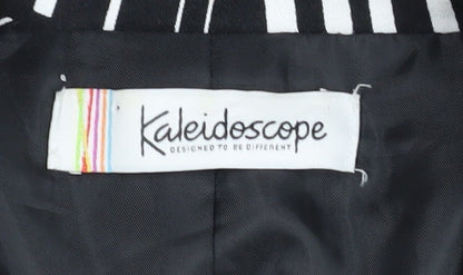 Kaleidoscope Women's Black Geometric Suit Jacket - Size 16