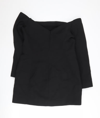 Zara Women's Black XL Off-Shoulder Sheath Dress