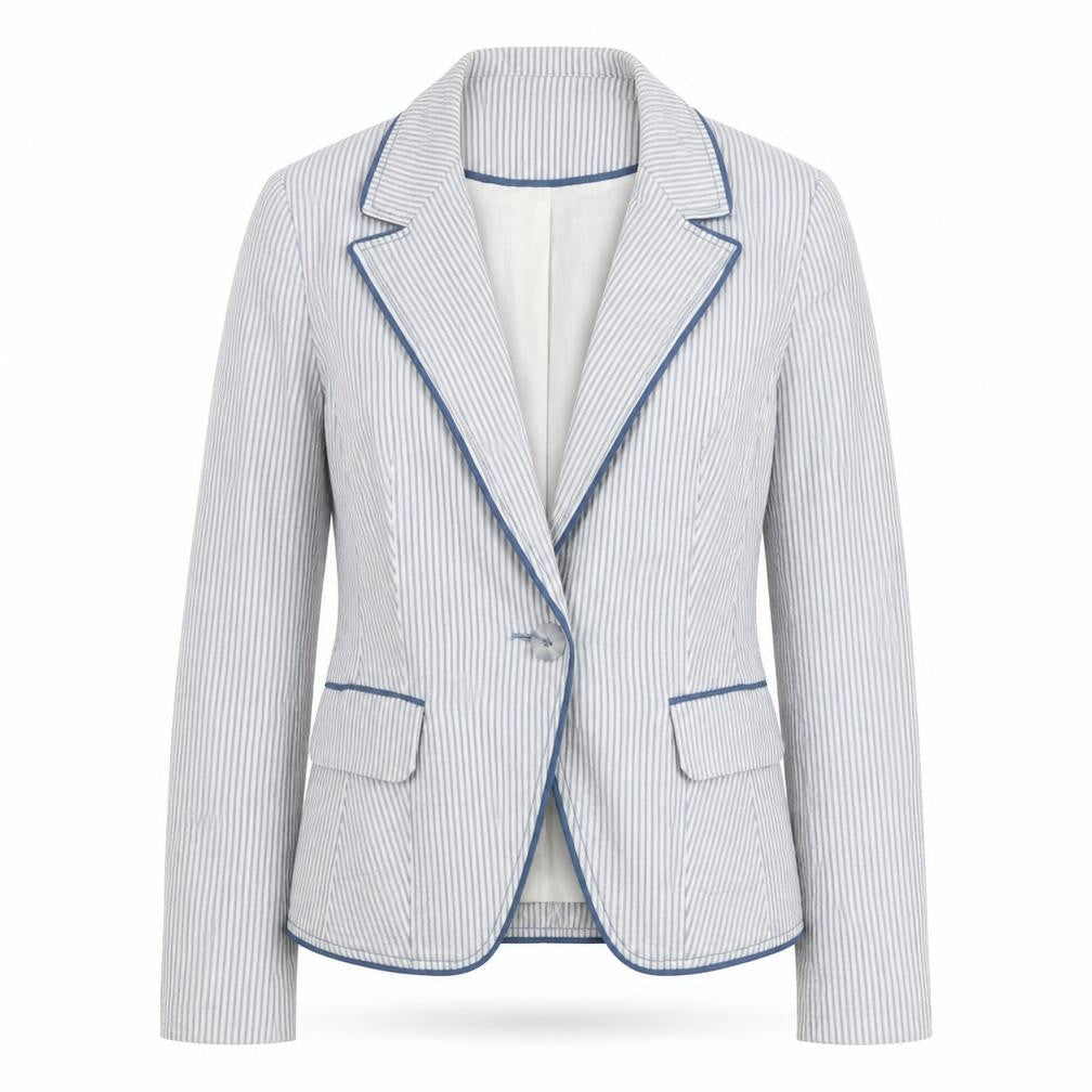 Womens UK Size 10 Monsoon Regular Blue Suit Jacket