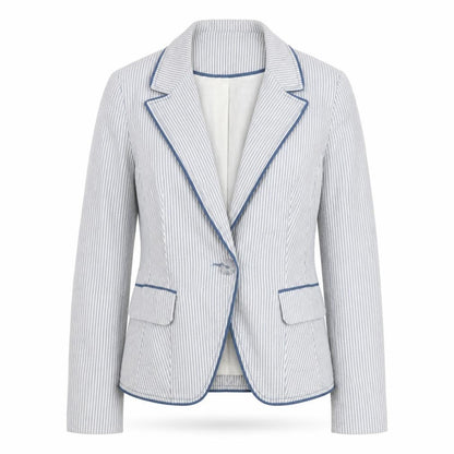 Womens UK Size 10 Monsoon Regular Blue Suit Jacket