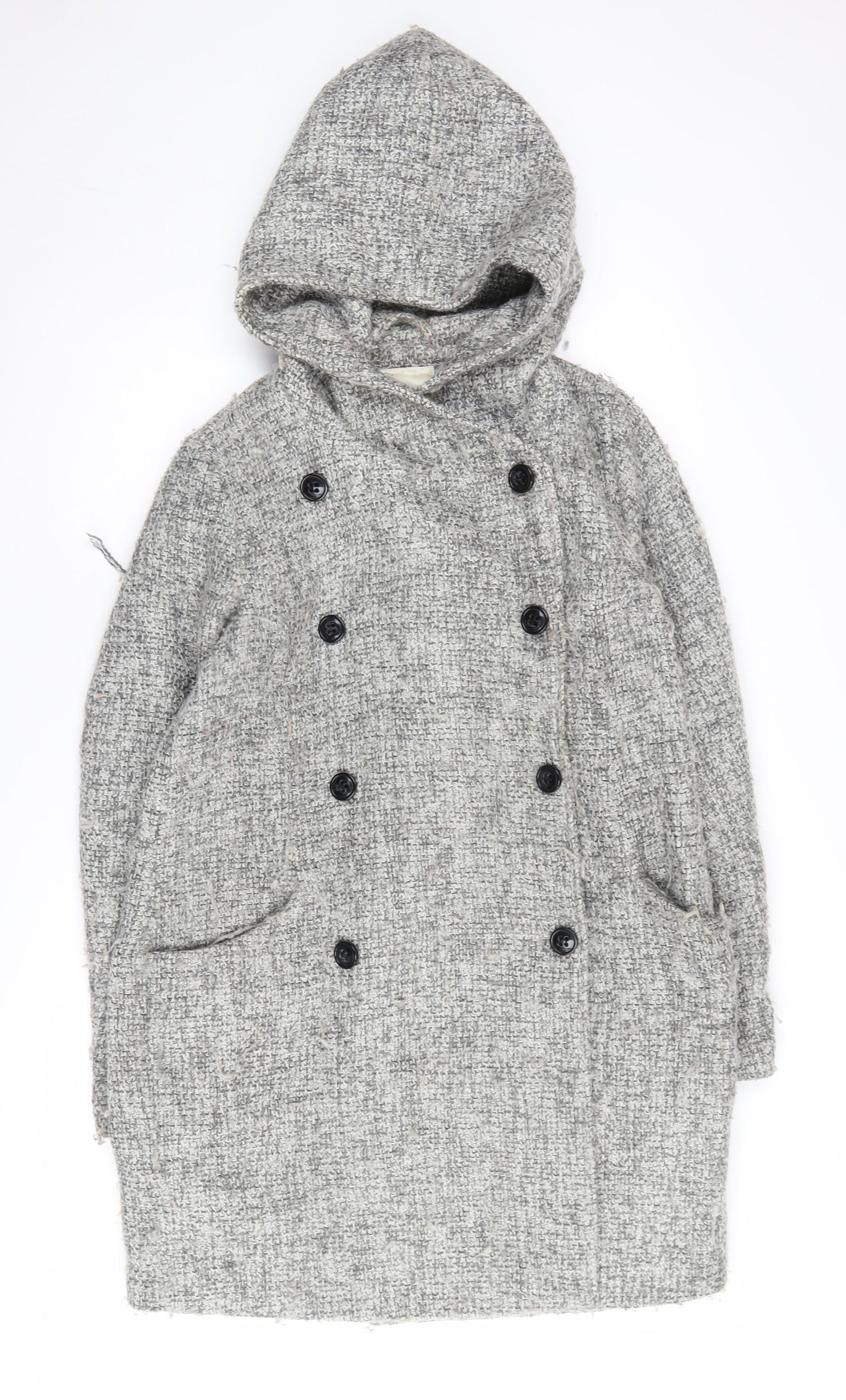Womens UK Size M VERO MODA Grey Hooded Coat