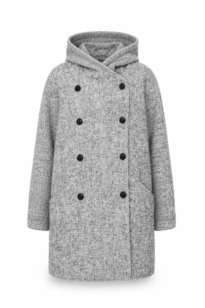 Womens UK Size M VERO MODA Grey Hooded Coat
