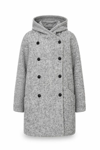 Womens UK Size M VERO MODA Grey Hooded Coat