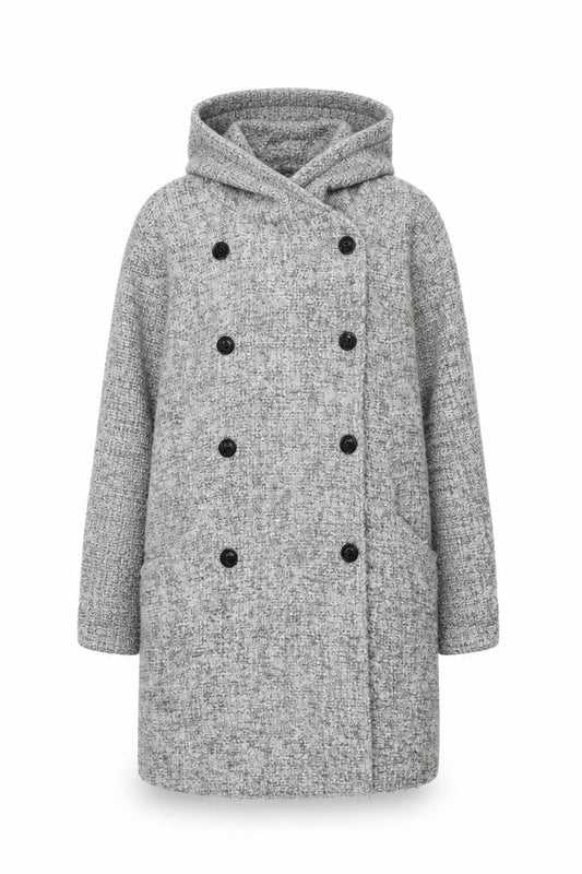 Womens UK Size M VERO MODA Grey Hooded Coat