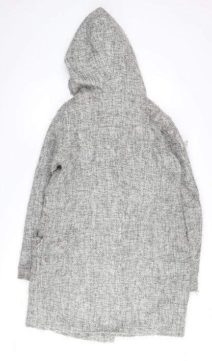 Womens UK Size M VERO MODA Grey Hooded Coat