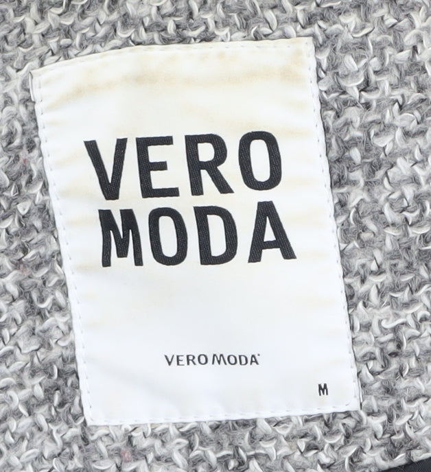 Womens UK Size M VERO MODA Grey Hooded Coat