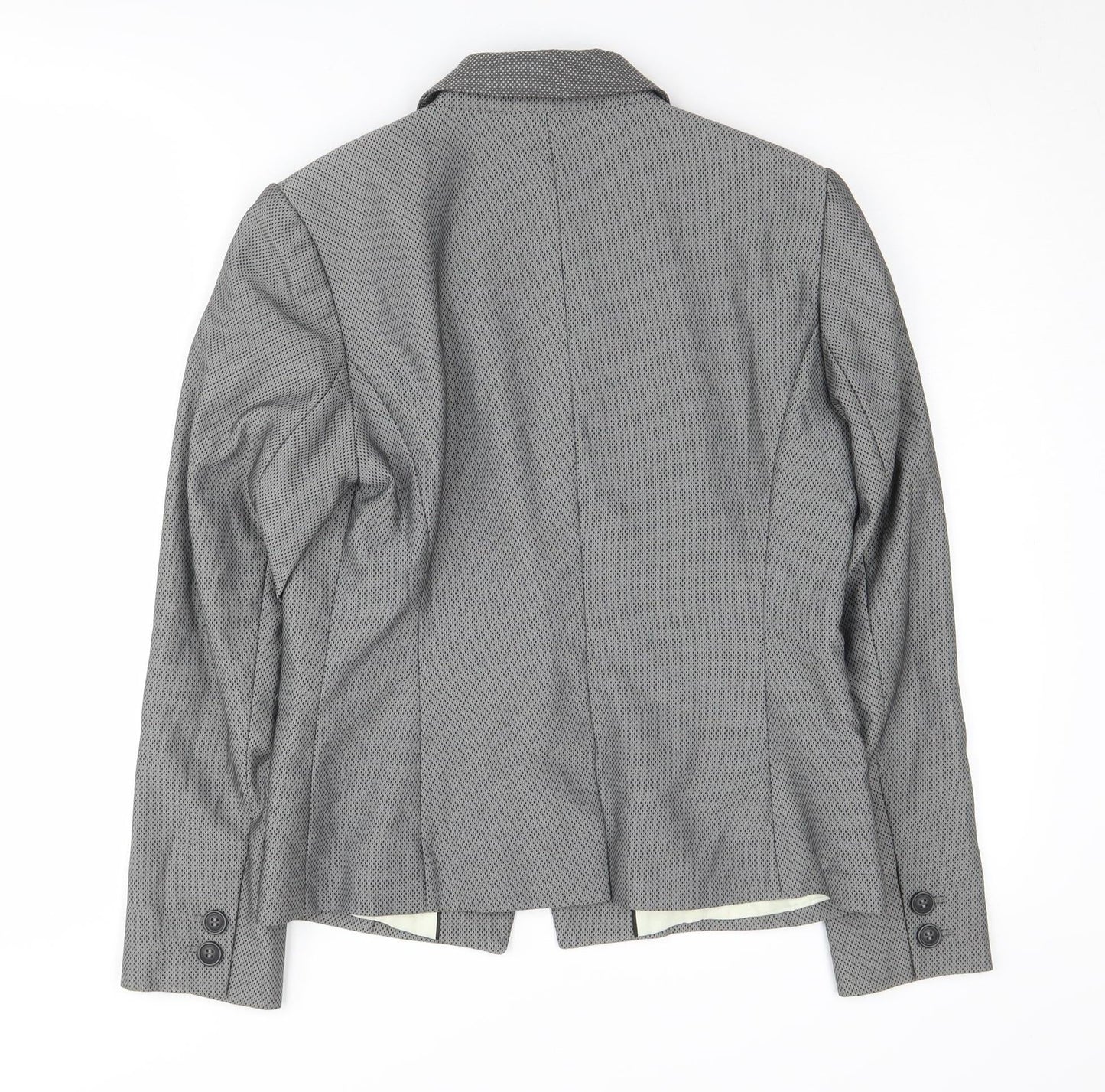 Next Grey Petite Blazer Women Size 10 Trouser Suit