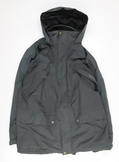 Mens UK Size S Outdoor Sportswear Green Parka Coat