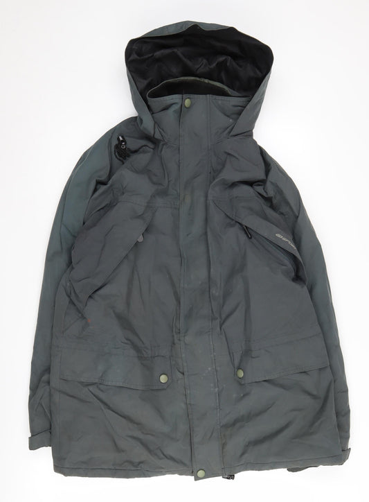 Mens UK Size S Outdoor Sportswear Green Parka Coat