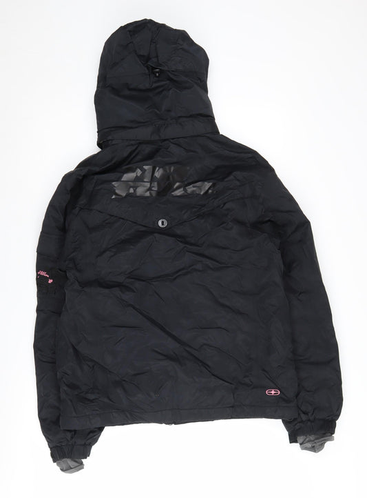 No Fear Women's Black Hooded Puffer Jacket Size 12