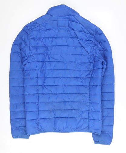 Mens UK Size S Blend Blue Puffer Jacket
