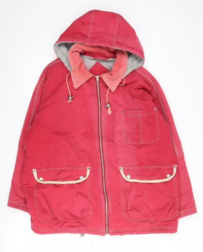 Womens UK Size 12 Dorothy Perkins Red Parka Coat