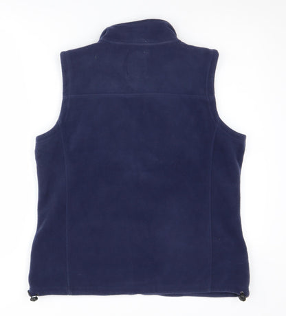 Spirit at M&Co Women's Blue Fleece Waistcoat Size 14