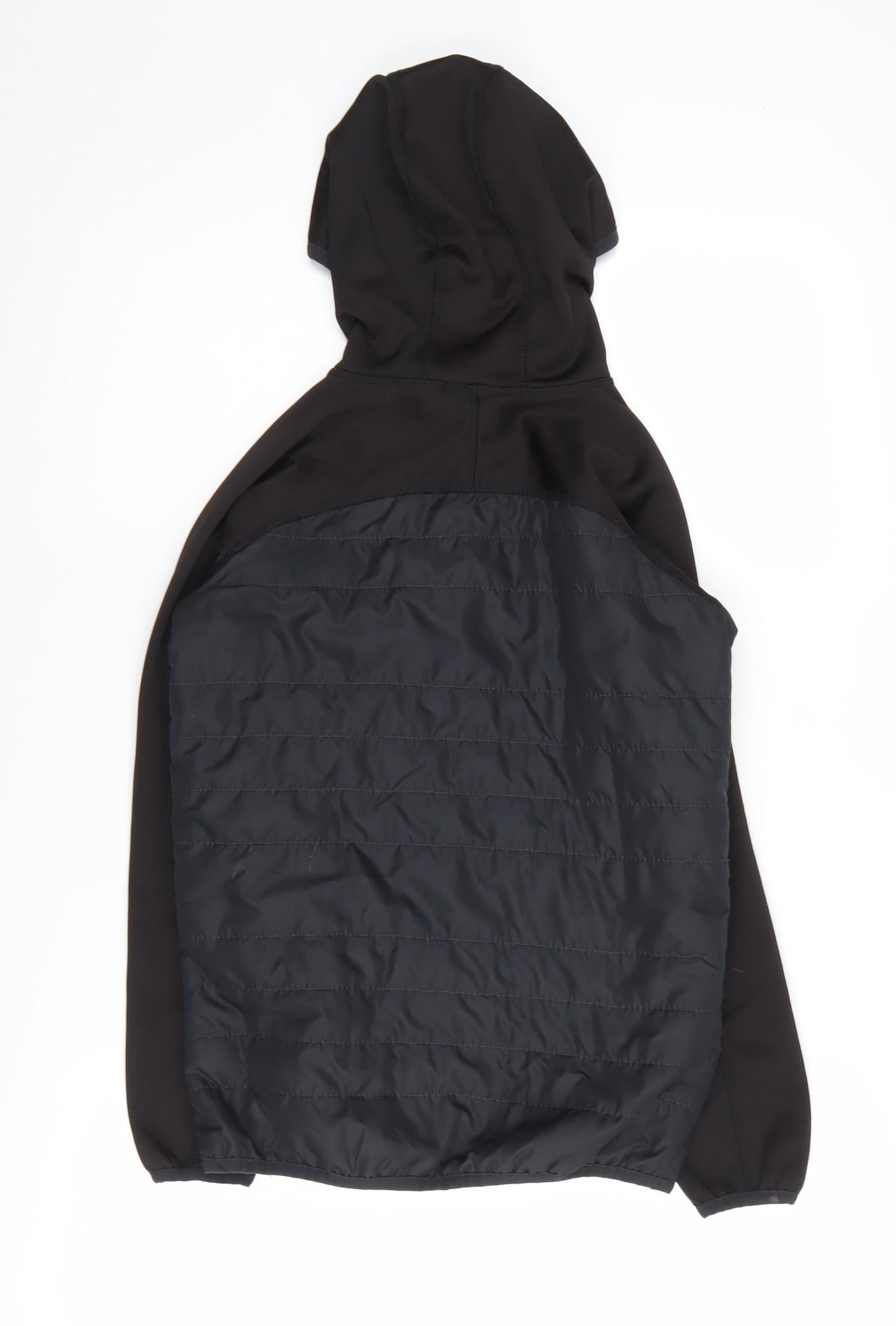 Crane Boys Black Hooded Puffer Jacket 11-12 Years