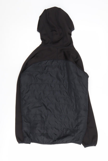 Crane Boys Black Hooded Puffer Jacket 11-12 Years