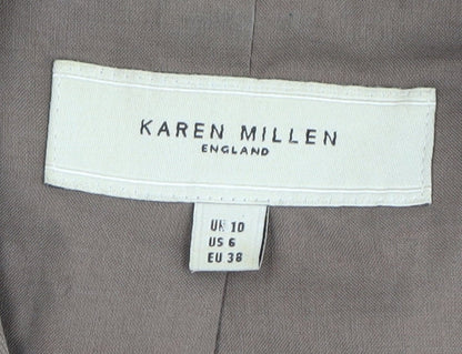 Karen Millen Women's Brown Regular Fit Blazer, Size 10