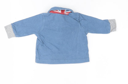 Jasper Conran Unisex Blue Polo 0-3M Embroidered Cotton