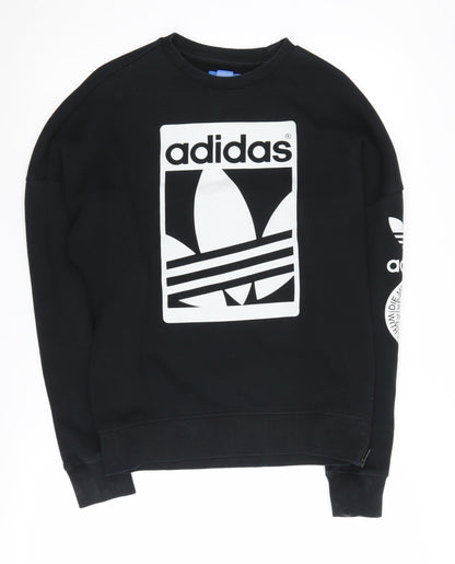 Adidas Unisex Black Logo Sweatshirt S