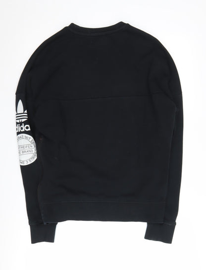 Adidas Unisex Black Logo Sweatshirt S