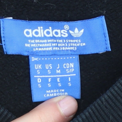 Adidas Unisex Black Logo Sweatshirt S