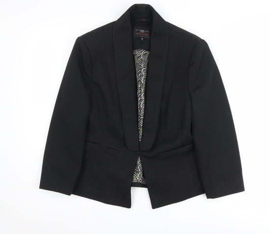 New Look Women's Black Shawl Lapel Suit Jacket Size 12