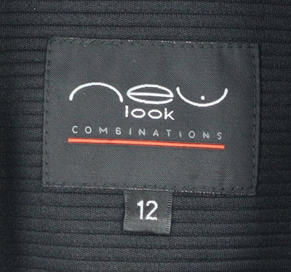 New Look Women's Black Shawl Lapel Suit Jacket Size 12