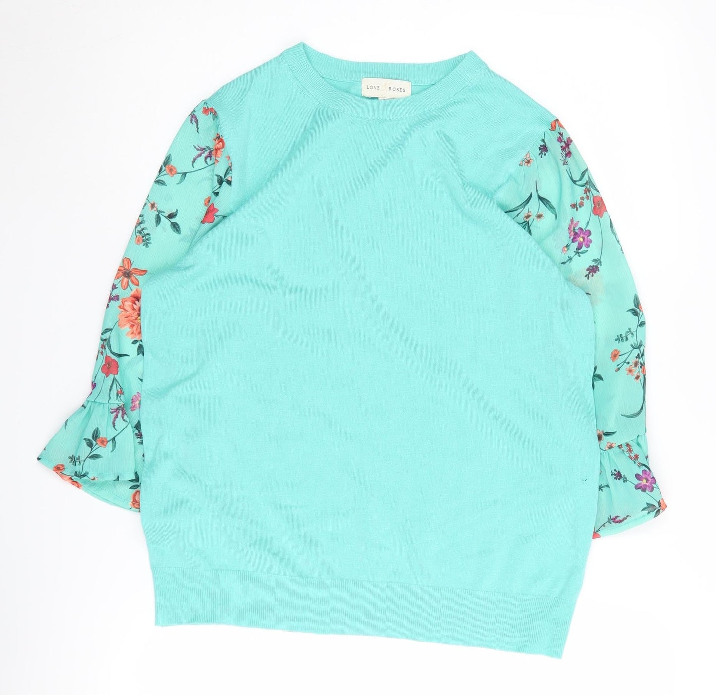 Womens UK Size 12 Love & Roses Blue Pullover Jumper
