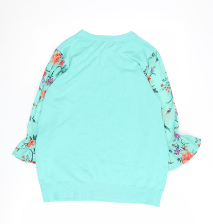 Womens UK Size 12 Love & Roses Blue Pullover Jumper