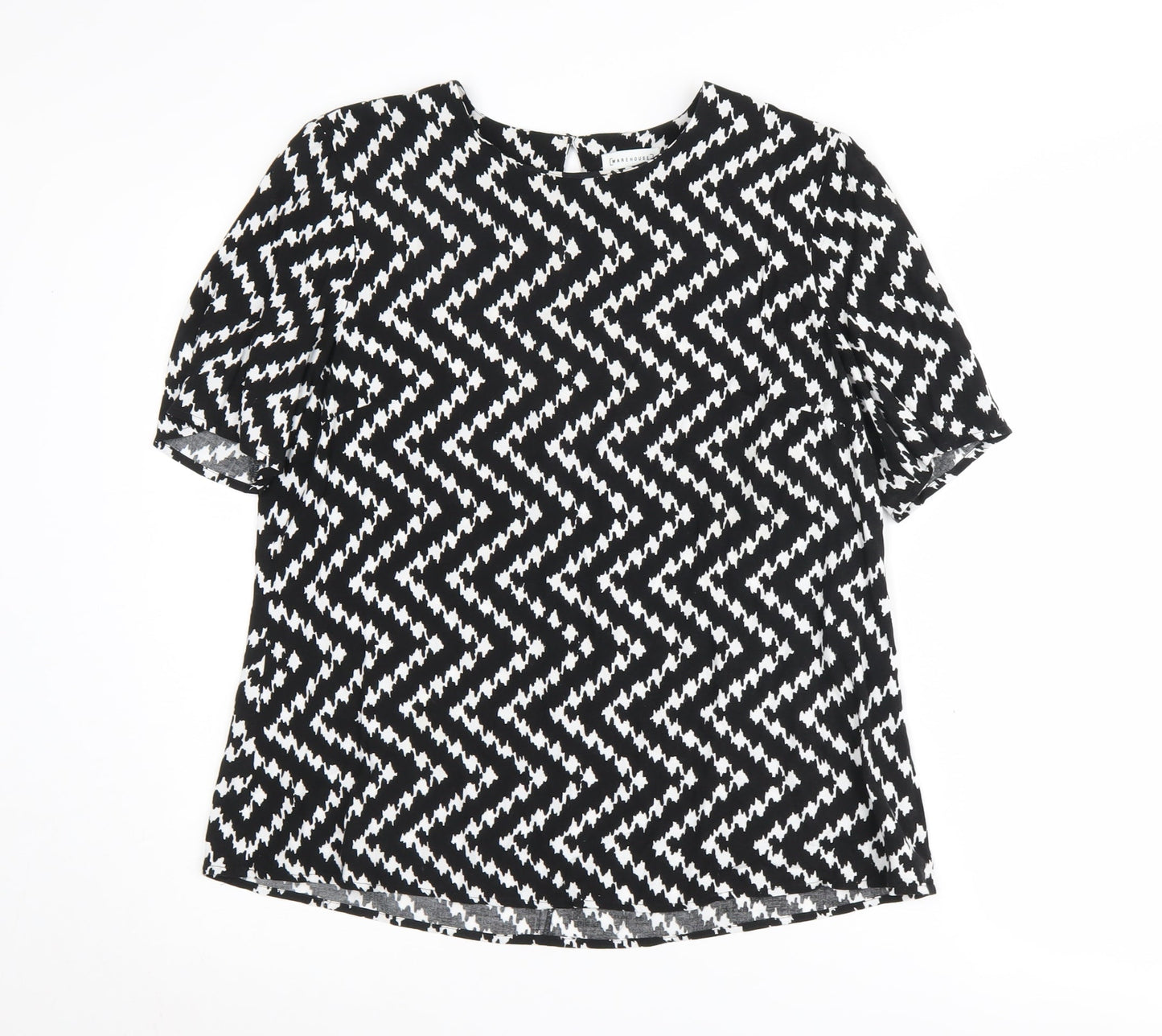 Womens UK Size 12 Warehouse Black  Blouse