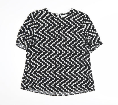 Womens UK Size 12 Warehouse Black  Blouse