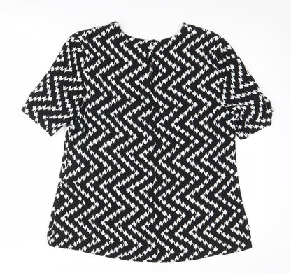 Womens UK Size 12 Warehouse Black  Blouse