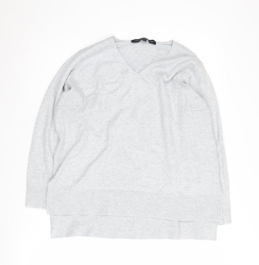 Womens UK Size M French Connection Grey Pullover Jumper