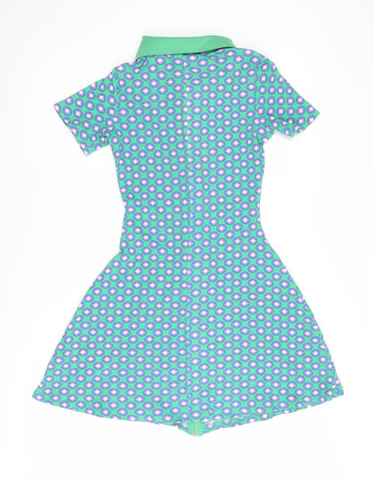 H&M Women’s Geometric Multicolour Shirt Dress Size 8