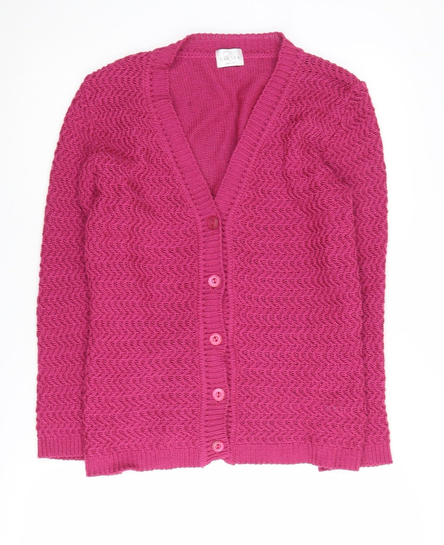 Eastex Women's Pink V-Neck Cardigan Size 12