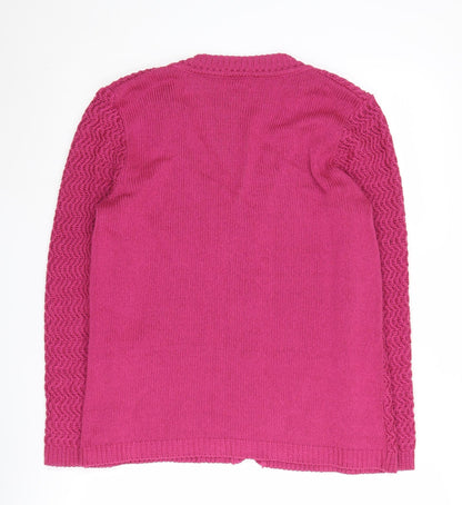 Eastex Women's Pink V-Neck Cardigan Size 12