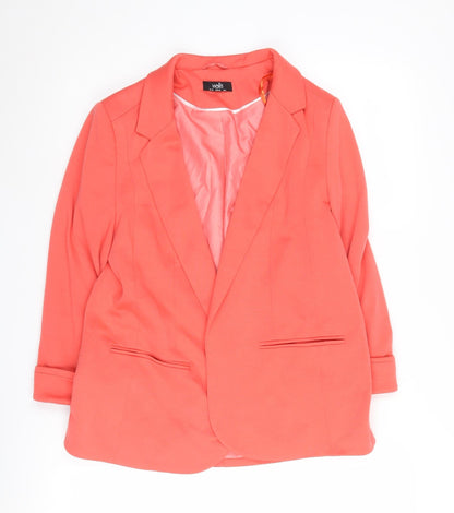 Wallis Women's Pink Blazer UK 12 Lined Regular Fit