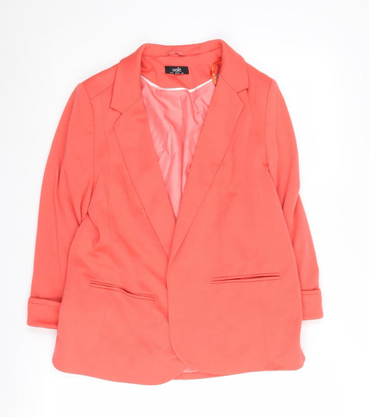 Wallis Women's Pink Blazer UK 12 Lined Regular Fit