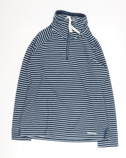 Craghoppers Women Blue Striped High Neck Pullover Sweatshirt UK 12