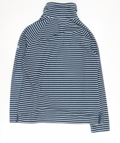 Craghoppers Women Blue Striped High Neck Pullover Sweatshirt UK 12