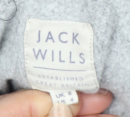 Womens UK Size 8 Jack Wills Grey Pullover Hoodie