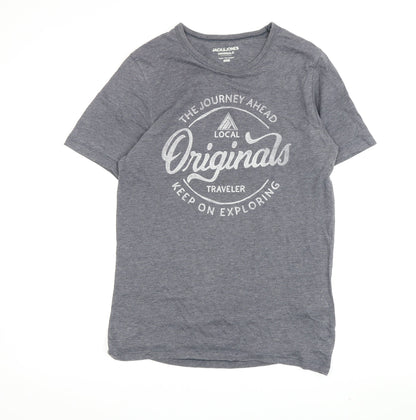 Mens UK Size S JACK & JONES Grey  T-Shirt