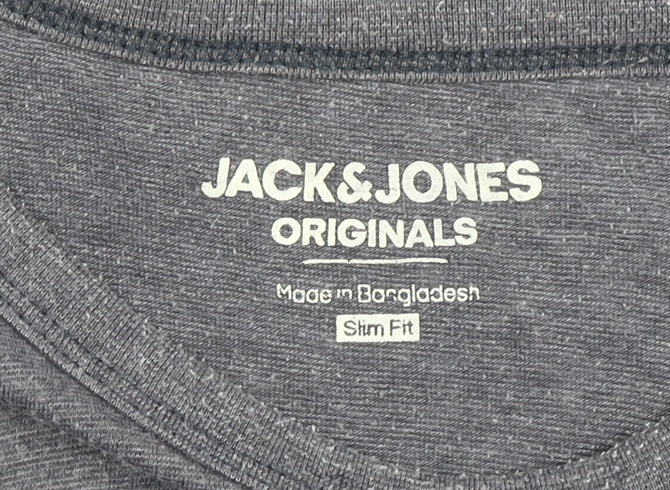 Mens UK Size S JACK & JONES Grey  T-Shirt
