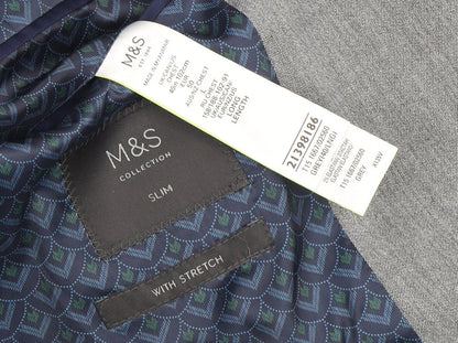 Mens UK Size 40 Marks and Spencer Regular Grey Suit Jacket