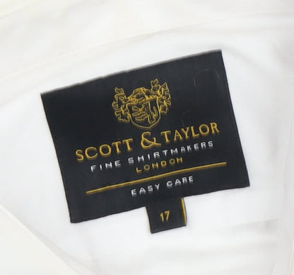 Scott & Taylor Men's White Formal Dress Shirt Size 17