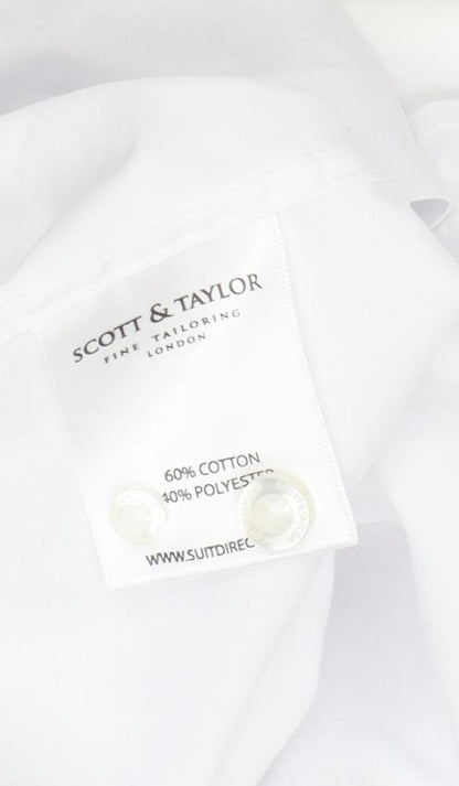 Scott & Taylor Men's White Formal Dress Shirt Size 17
