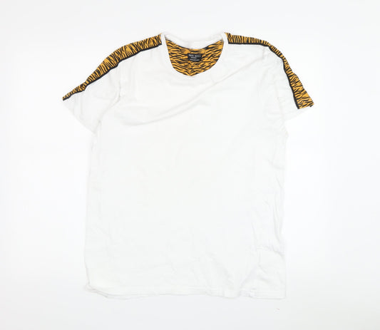 Unisex Adults UK Size L Brave Soul White  T-Shirt